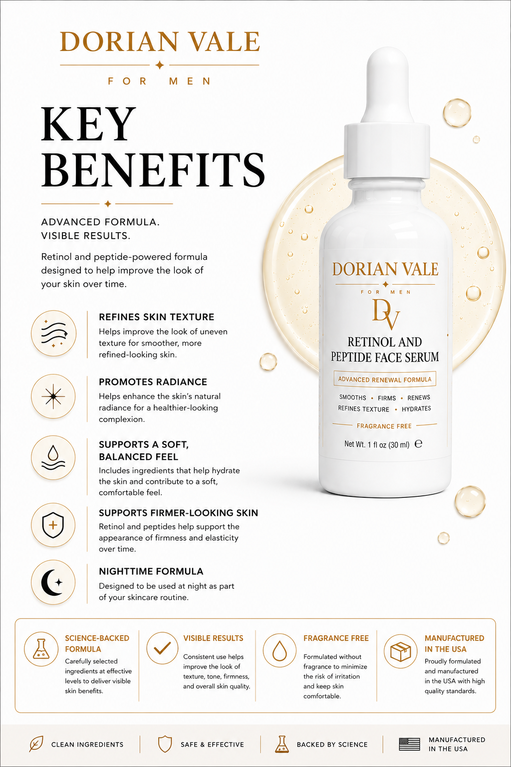 Retinol and Peptide Face Serum